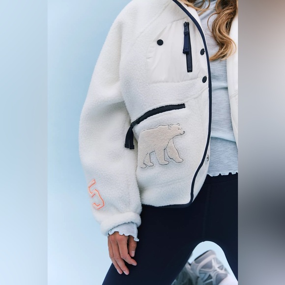 Free People Hit The Slopes Patch Fleece Jacket - Picture 3 of 7